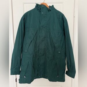 Vtg Eddie Bauer Men's Forest Green Mountain Parka Jacket Coat Outdoors Hiking L